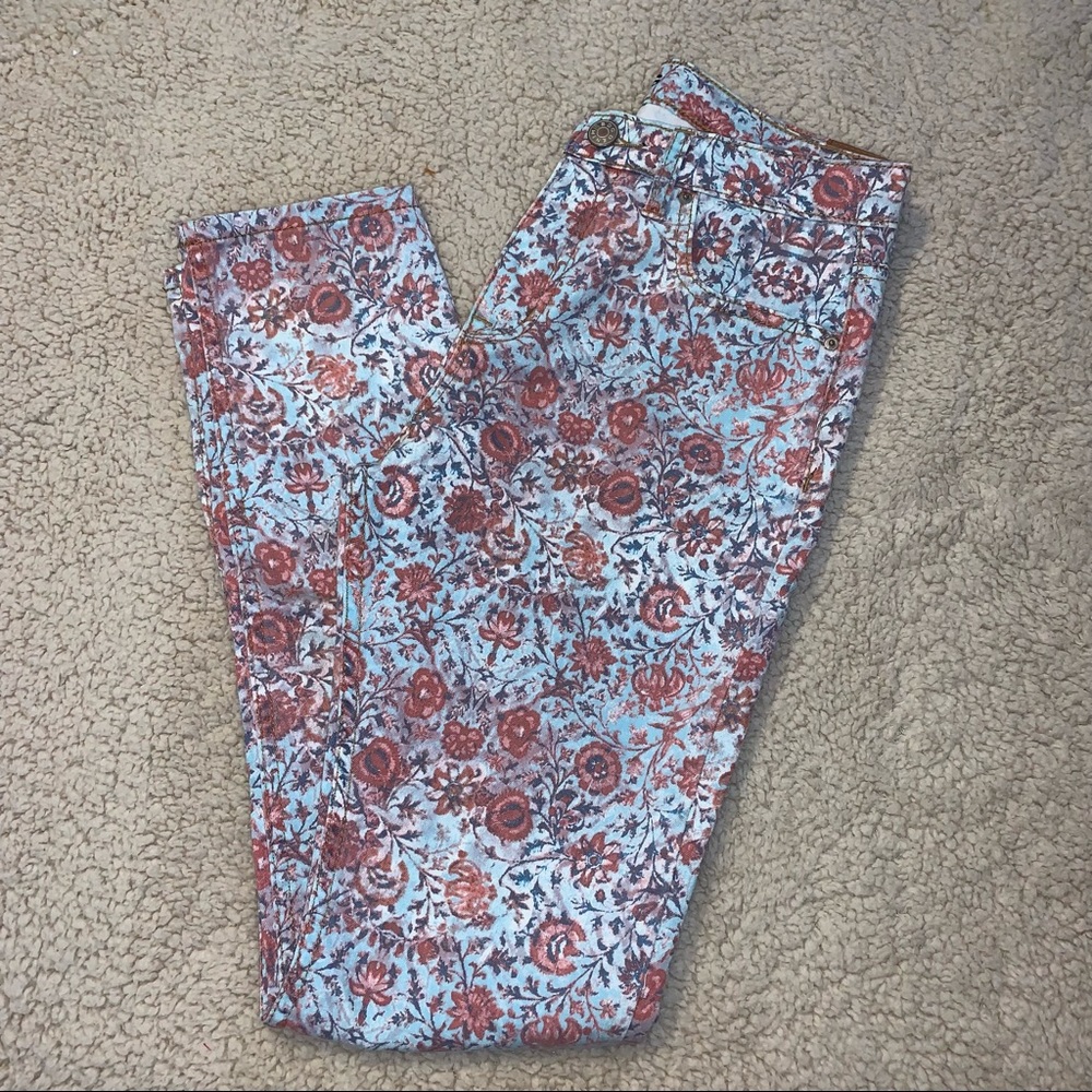 BDG High Rise Pants, 31W 30L, Floral Pattern